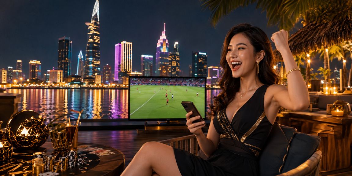 Không gian game bài neon sôi động tại TP.HCM – bài đổi thưởng và casino trực tuyến mới