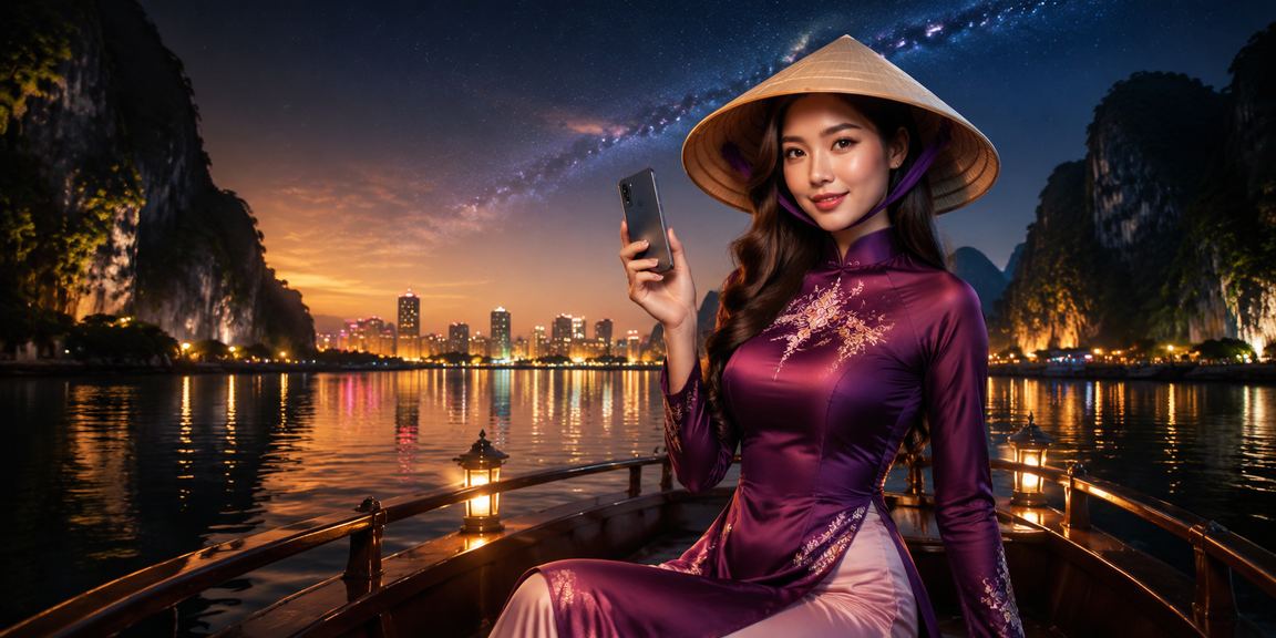 Người dùng xem cá cược bóng đá tại Ninh Bình với chiếc nón lá truyền thống